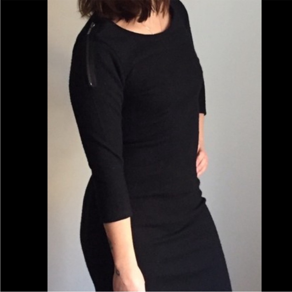 Maje 100% Wool Dress in Black